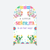 Lofaris Little Senorita Cactus Baby Shower Arch Backdrop