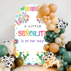 Lofaris Little Senorita Cactus Baby Shower Arch Backdrop