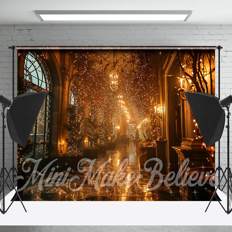 Lofaris Lobby Glitter Light Stripe Architecture Backdrop For Photo