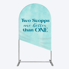 Lofaris 2 Scopps Are Better Than One Birthday Arch Backdrop