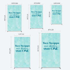 Lofaris 2 Scopps Are Better Than One Birthday Rectangle Backdrop