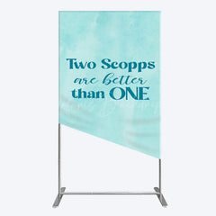 Lofaris 2 Scopps Are Better Than One Birthday Rectangle Backdrop