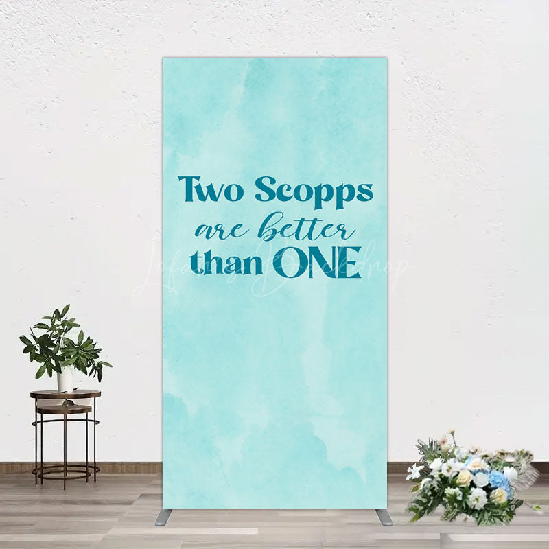 Lofaris 2 Scopps Are Better Than One Birthday Rectangle Backdrop
