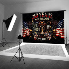 Lofaris 250 Years of Freedom Statue Liberty Eagle Backdrop 1776 to 2026 Patriotic Party Event Background