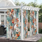 Lofaris 3D Flower Spring Waterproof Printed Outdoor Curtains