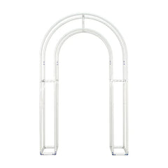 Lofaris 3D Ruched Fabric Arch Backdrop Double-layer Stand for Party Decor