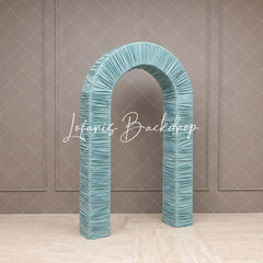 Lofaris 3D Ruched Fabric Arch Backdrop Double-layer Stand for Party Decor