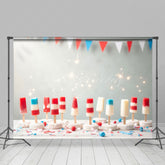 Lofaris 4 July Ice Cream Independence Day Cake Smash Backdrop