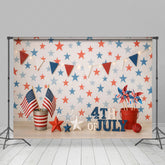 Lofaris 4th Of July American Flags Stars Cake Smash Backdrop