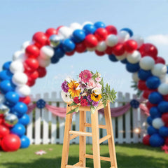 Lofaris 4th of July Balloon Arch Independence Day Backdrop