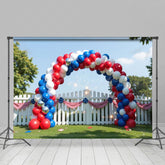 Lofaris 4th of July Balloon Arch Independence Day Backdrop