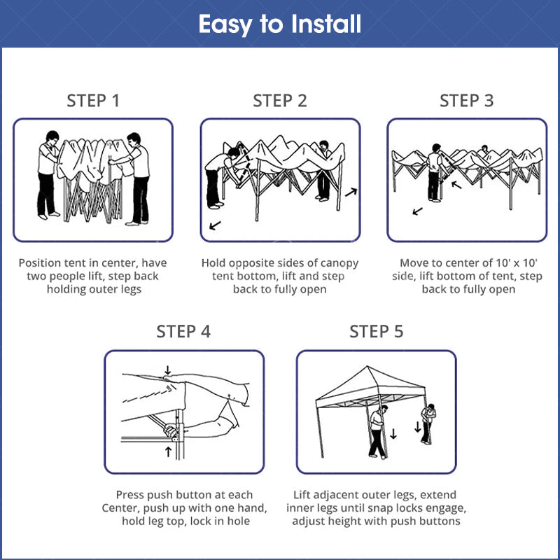 Lofaris 5 x ft Square Customized Outdoor Event Canopy Tent