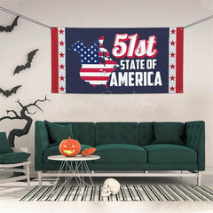 Lofaris 51st State of America Canada Banner Sign