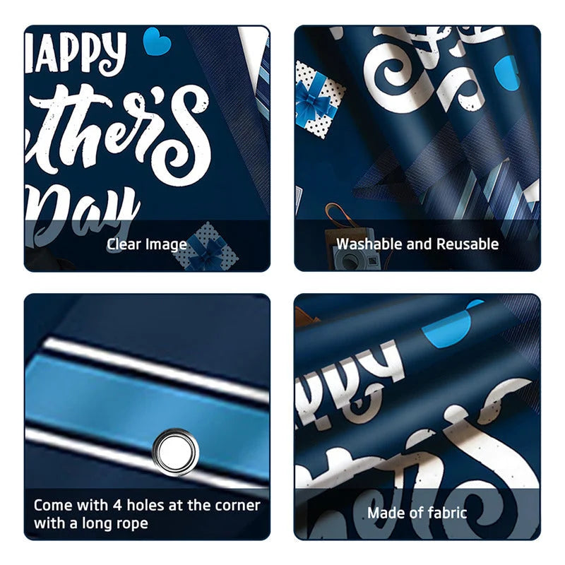 Lofaris (7 Day Delivery)Lofaris Blue Tie Happy Father’s Backdrop for Festive Decor