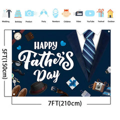 Lofaris (7 Day Delivery)Lofaris Blue Tie Happy Father’s Backdrop for Festive Decor