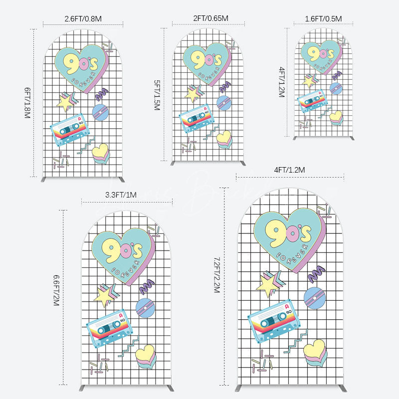 Lofaris 90S Forever Disco Audio Dance Party Arch Backdrop