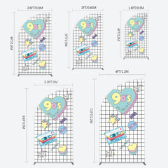Lofaris 90S Forever Disco Audio Dance Party Half Moon Arch Backdrop