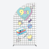 Lofaris 90S Forever Disco Audio Dance Party Half Moon Arch Backdrop