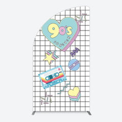 Lofaris 90S Forever Disco Audio Dance Party Half Moon Arch Backdrop