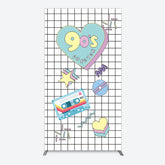 Lofaris 90S Forever Disco Audio Dance Party Rectangle Backdrop