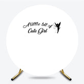 Lofaris A Little Bit Of Cute Girl Round Birthday Backdrop