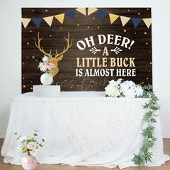 Lofaris A Little Buck Is Almost Here Baby Shower Backdrop