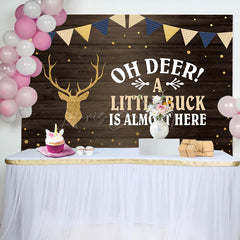 Lofaris A Little Buck Is Almost Here Baby Shower Backdrop