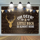 Lofaris A Little Buck Is Almost Here Baby Shower Backdrop