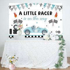 Lofaris A Little Racer Is On The Way Baby Shower Backdrop