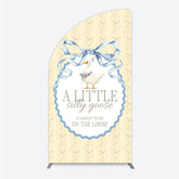 Lofaris A Little Silly Goose is on the Loose Half Moon Arch Backdrop Watercolor Animal Theme Gender Neutral Baby Shower Decor