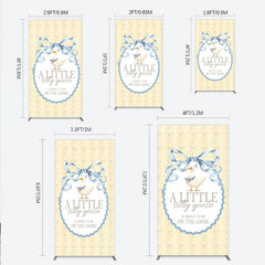 Lofaris A Little Silly Goose is on the Loose Rectangle Backdrop Watercolor Animal Theme Gender Neutral Baby Shower Decor