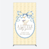 Lofaris A Little Silly Goose is on the Loose Rectangle Backdrop Watercolor Animal Theme Gender Neutral Baby Shower Decor
