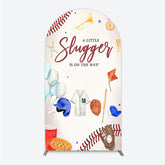 Lofaris A Little Slugger is on the Way Arch Backdrop Baseball Themed Baby Shower Rookie of The Year Party Photo Prop