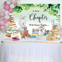 Lofaris A New Chapter Will Soon Begin Baby Shower Backdrop