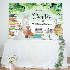 Lofaris A New Chapter Will Soon Begin Baby Shower Backdrop