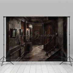 Lofaris Abandoned Haunted Mansion Photography Backdrop Derelict Hallway for Horror Photos Spooky House Interior Studio