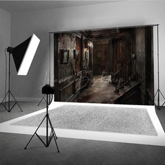 Lofaris Abandoned Haunted Mansion Photography Backdrop Derelict Hallway for Horror Photos Spooky House Interior Studio