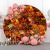 Lofaris Abstract Autumn Mandala Round Ethiopian Backdrop