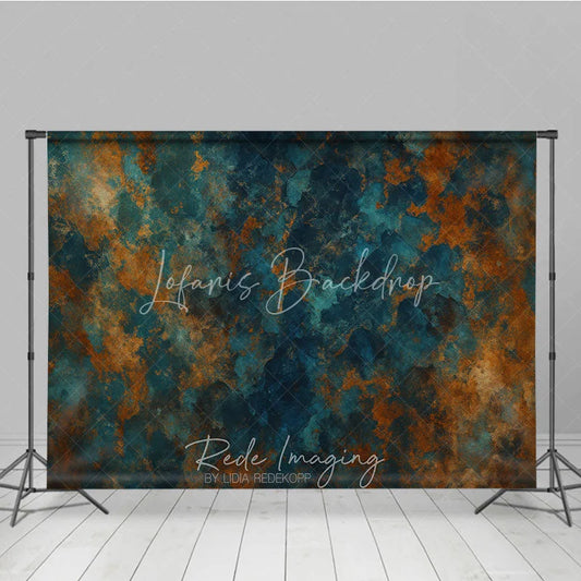Lofaris Abstract Blue and Brown Grunge Photography Backdrop Artistic Texture for Professional Portrait Sessions