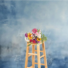 Lofaris Abstract Blue and White Textured Photography Backdrop Artistic Painterly Photo Studio Prop for Portraits