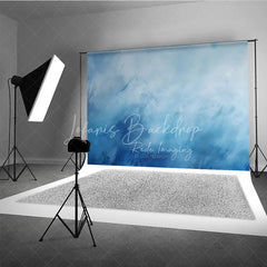 Lofaris Abstract Blue Textured Photography Backdrop Serene Gradient Painterly Background for Photo Studio Shoots