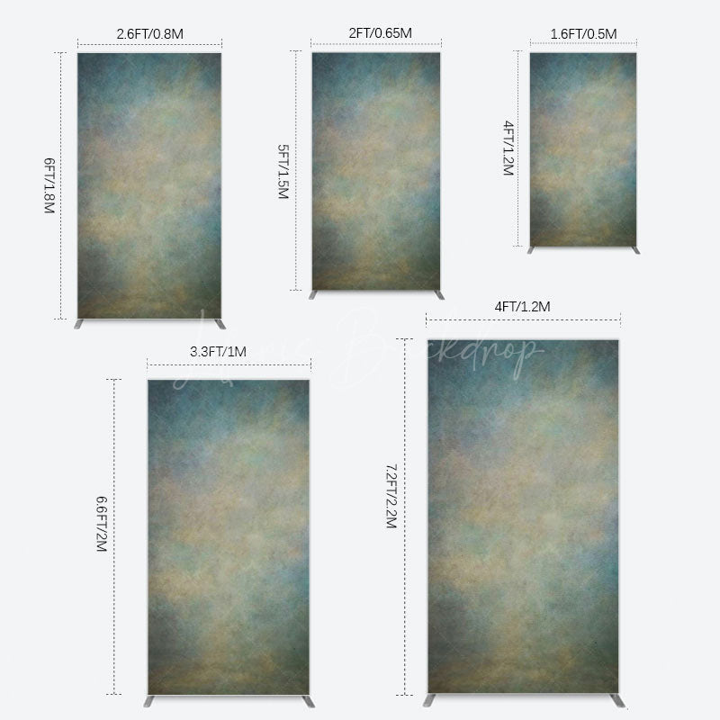 Lofaris Abstract Blue Yellow Mixed Pattern Rectangle Backdrop