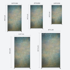 Lofaris Abstract Blue Yellow Mixed Pattern Rectangle Backdrop