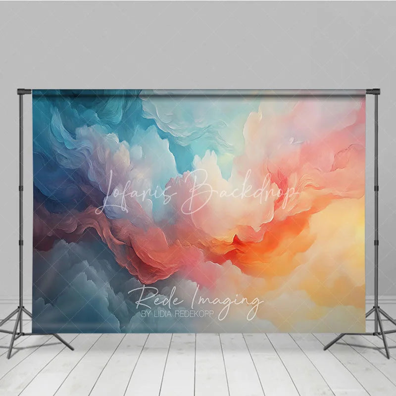Lofaris Abstract Colorful Dreamy Cloud Photography Backdrop Ethereal Sky Gradient for Professional Studio Portraits