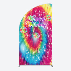 Lofaris Abstract Colorful Tie-Dye Birthday Arch Backdrop