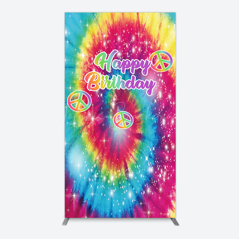 Lofaris Abstract Colorful Tie-Dye Birthday Arch Backdrop