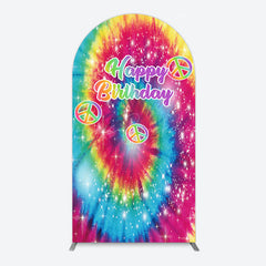 Lofaris Abstract Colorful Tie-Dye Birthday Arch Backdrop
