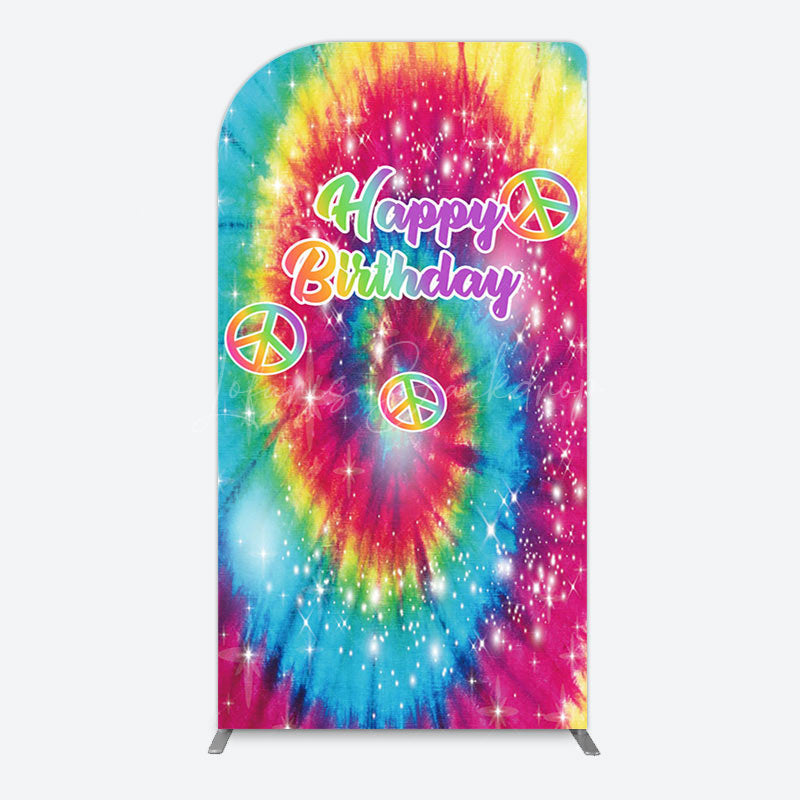 Lofaris Abstract Colorful Tie-Dye Birthday Arch Backdrop