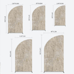 Lofaris Abstract Concrete Texture Half Moon Arch Backdrop Gray Cement Wall Photography Minimalist Fine Art Studio Photo Prop