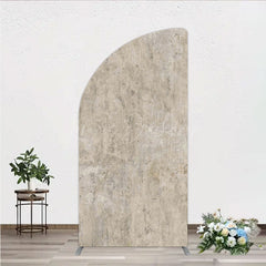 Lofaris Abstract Concrete Texture Half Moon Arch Backdrop Gray Cement Wall Photography Minimalist Fine Art Studio Photo Prop